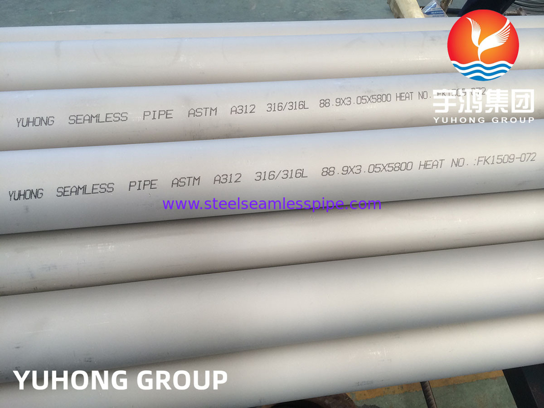 TUBERÍA SIN COSTURA DE ACERO INOXIDABLE  ASTM A312  A312M  TP304 TP304L TP316 316L, Decapada y Recocida SISTEMA DE CALEFACCIÓN Y ENFRIAMIENTO