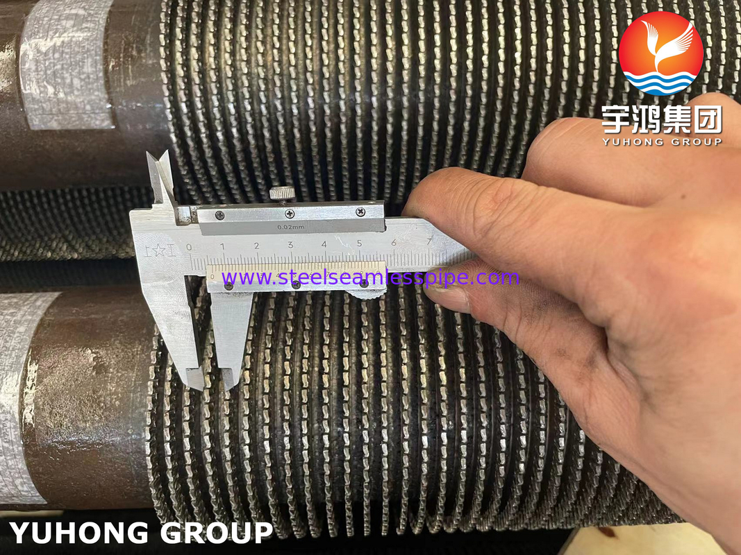 Tubo de aleta dentada ASTM A335 Gr. P9 Tubo de aleta de intercambiador de calor HFW de aleación de acero