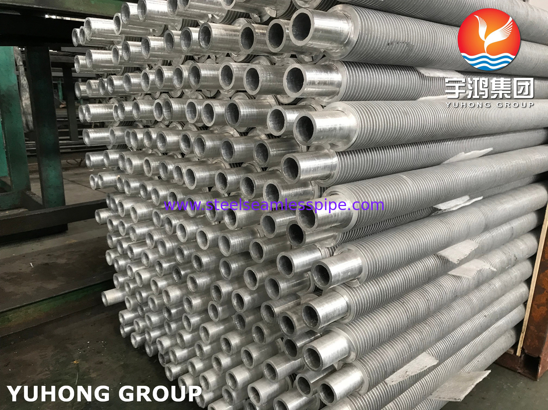 ASTM A312 ASME SA312 Tubo de aleta extrudido de metal combinado de acero inoxidable para intercambiador de calor