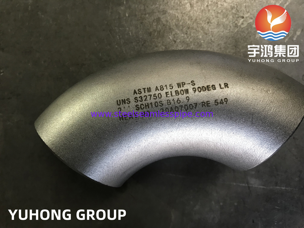 ASTM A815 WP-S UNS S32750 S32760 ELBOW 90DEG LR 2'' SCH10S B16.9 Gas y oleoductos, aire, vapor, gas de petróleo, agua