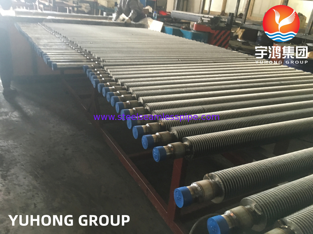 Tubo Aleteado HFW ASTM A213 T12 Tubo Base de Acero Inoxidable de Aleación TP304 Aletas para Central Eléctrica