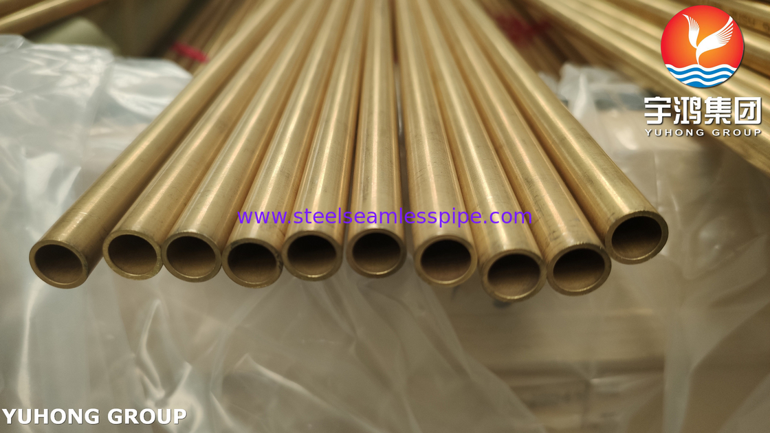 Tubo sin costura de latón aluminio ASME SB111 C68700 O61 para haz tubular de intercambiador de calor