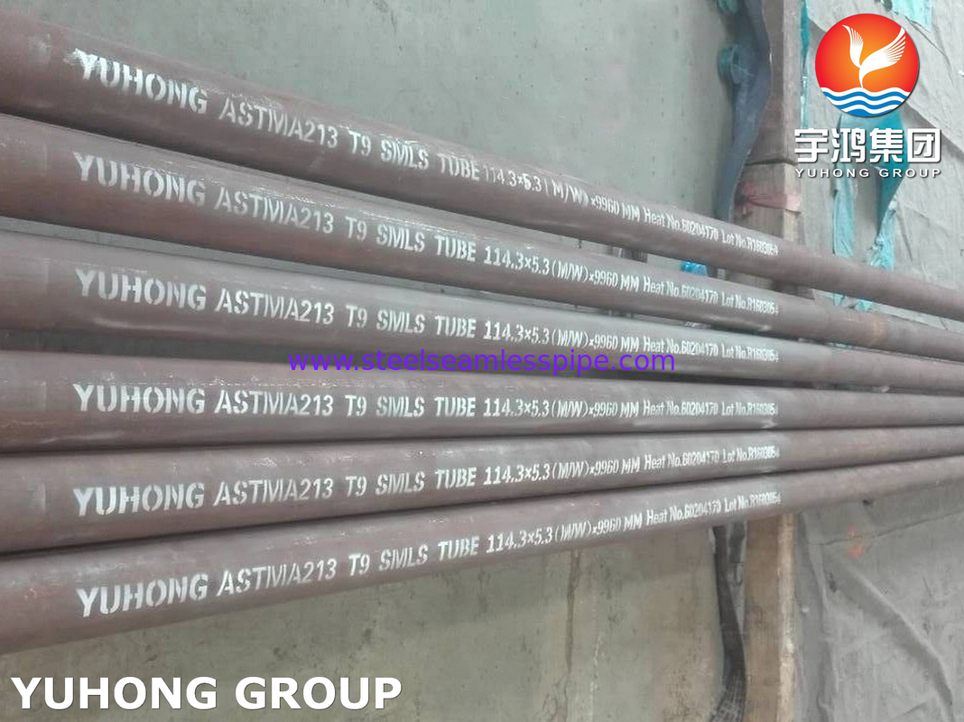 ASME SA213 T9 Tubo sin costuras de acero aliado para horno de cocción Tubo de convección de calefacción de cocción Tubo radiante