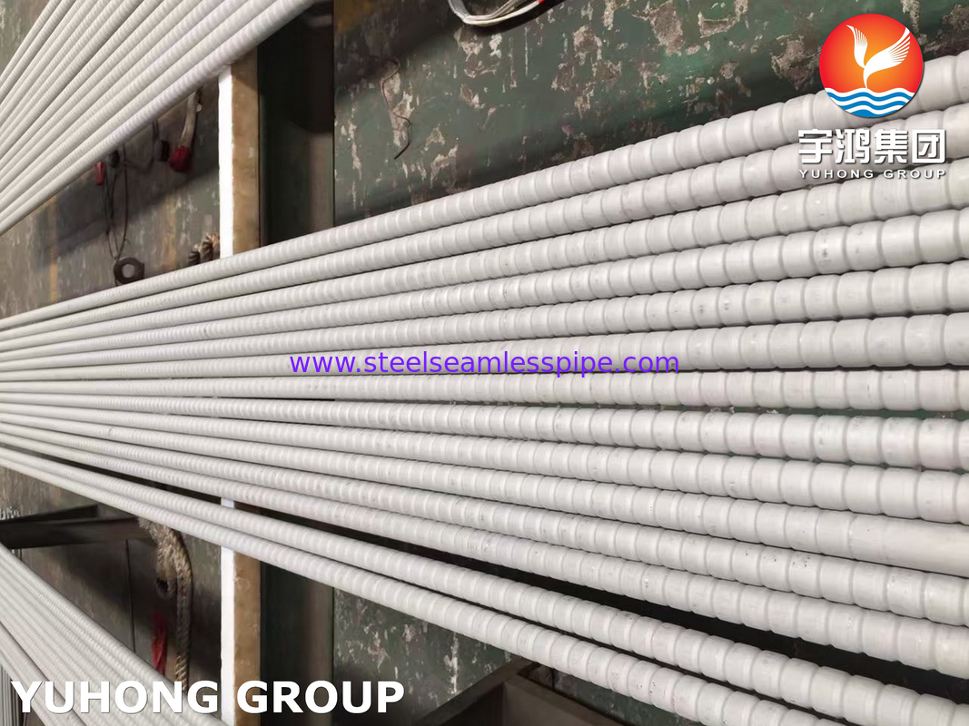 GOST9941 12X18H10T TP321 Tubo de aleta corrugada de acero inoxidable para enfriador de aire
