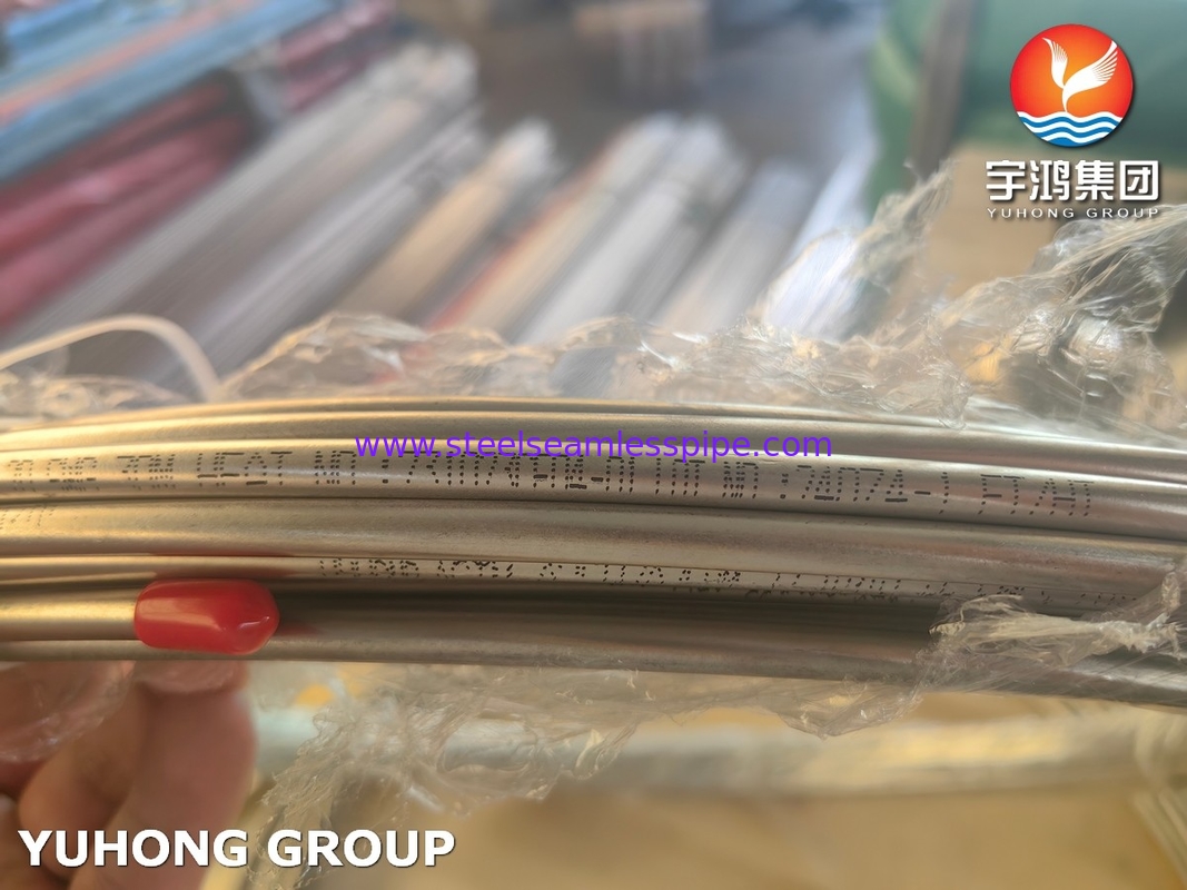 Califique la superficie recocida conservada en vinagre/brillante ASME SA213 del tubo inconsútil de la bobina del acero inoxidable de TP304/304L y de TP316/316L
