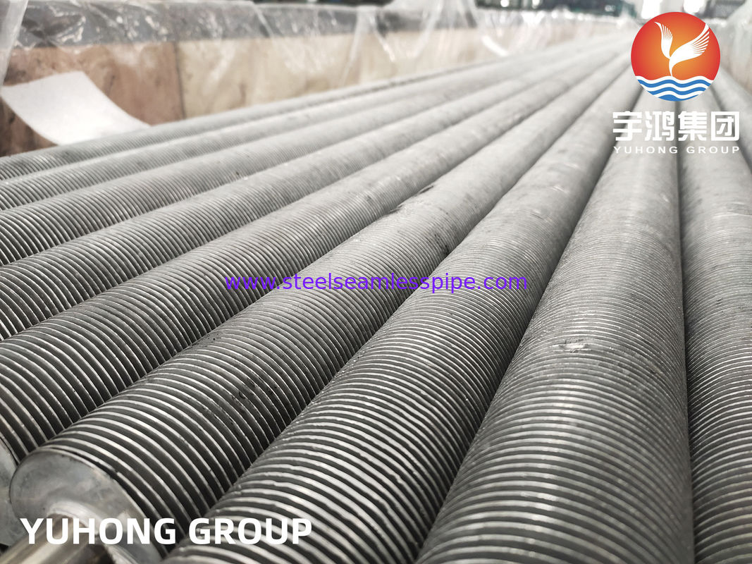 ASME SA249 TP304 Tubo de extrusión de aluminio de tipo T con aletas para intercambiador de calor en horno seco Forma redonda
