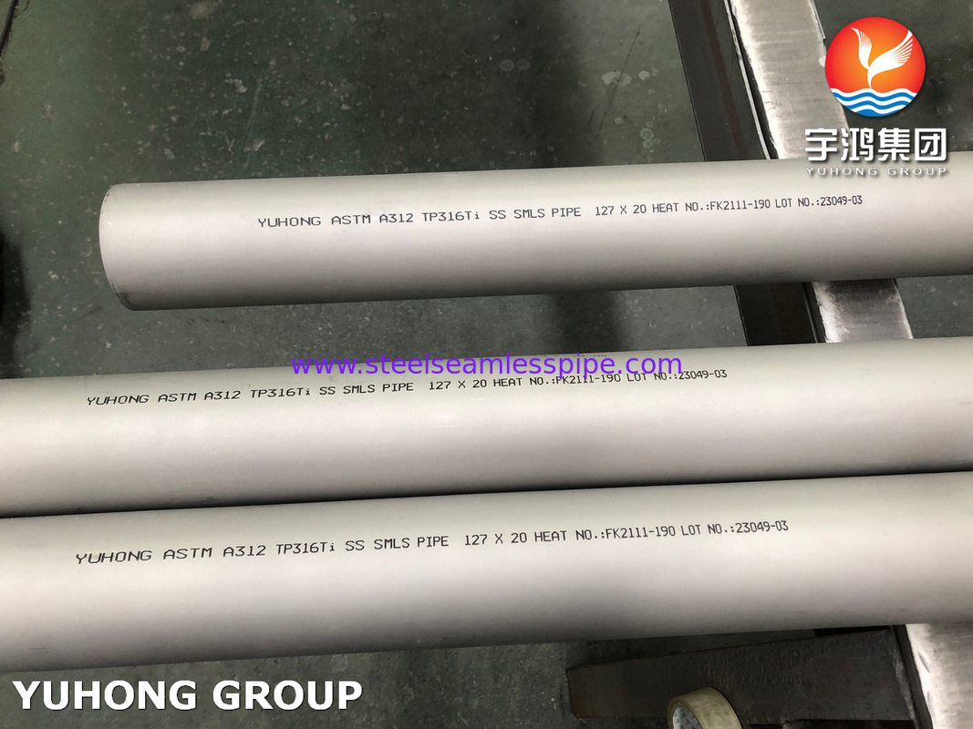 ASTM A312 316Ti Tubo de acero inoxidable de pared gruesa Resistencia a la corrosión fuerte