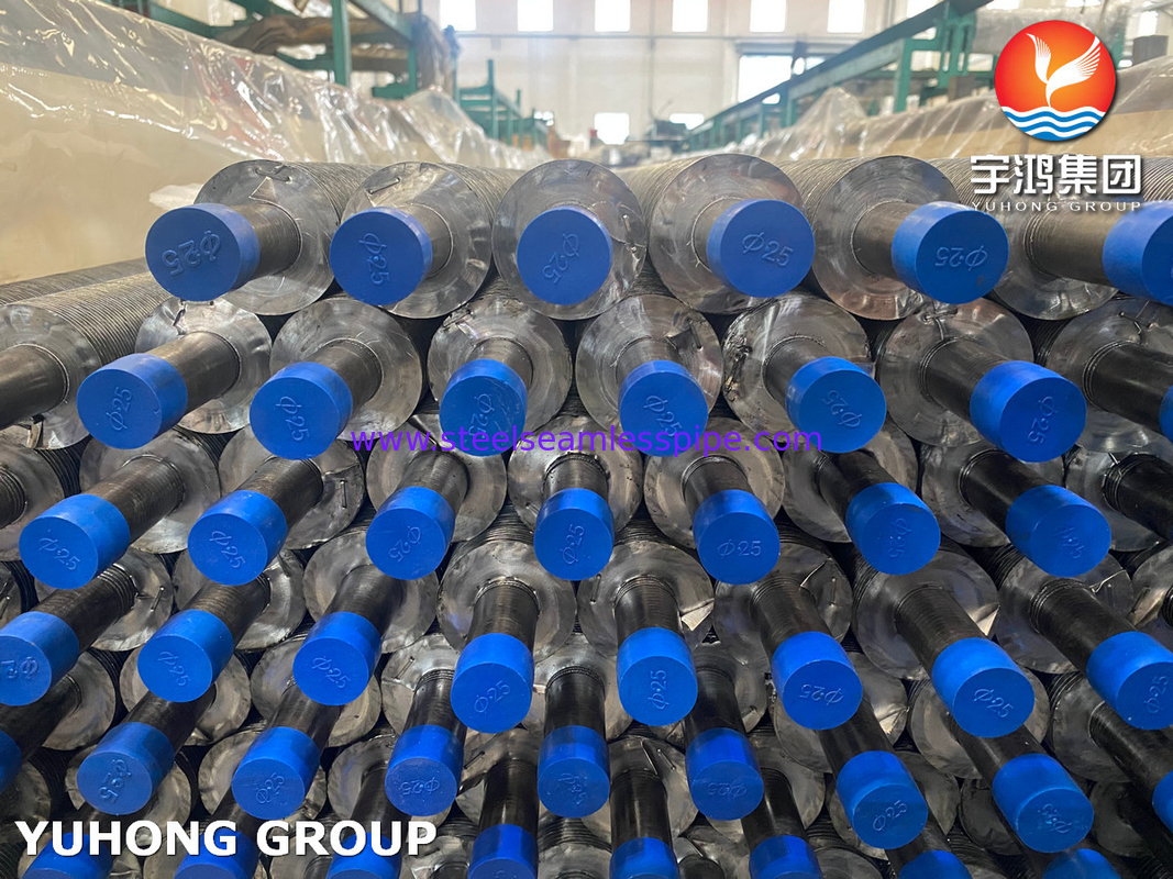 ASTM A179 Tubo sin costura de acero al carbono Tubo de aleta de aluminio tipo G para enfriador de aire