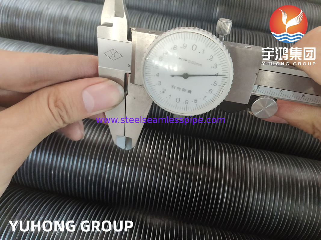 Tipo de tubo incorporado con aletas de aluminio ASME SA179 con aletas de aluminio A1060