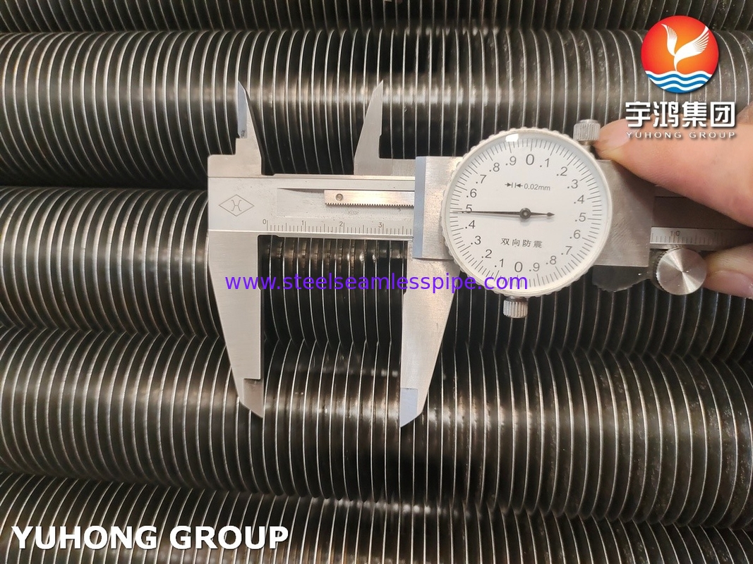 ASME SA179 Aluminio 1060 tubo de aleta incorporado de tipo G para condensador, sistema de enfriamiento