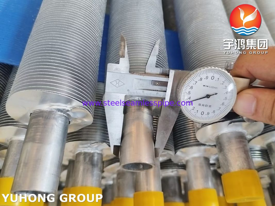 ASME SA249 Tubo con aletas de acero inoxidable, tipo de aleta L LL KL para enfriador de aire