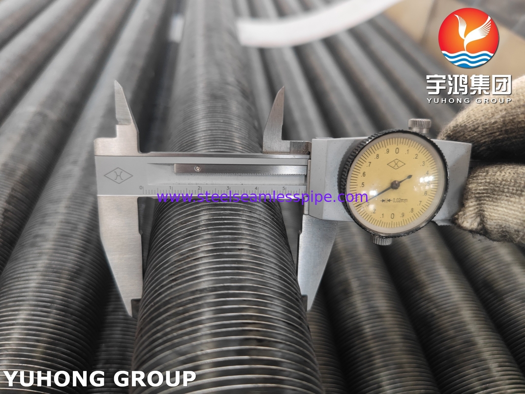ASME SA209 TP304 Tubos de acero inoxidable con aletas incrustadas tipo G con aletas de aluminio 1060