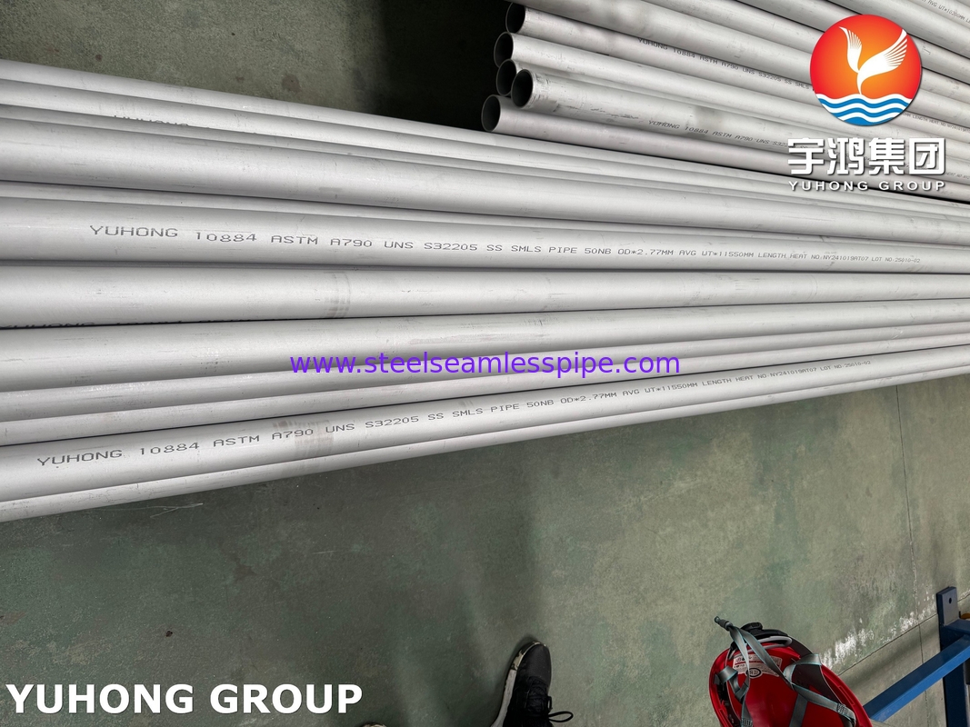 ASTM A790 / ASME SA790 S32205 Tubo de acero inoxidable dúplex para la industria del petróleo y el gas