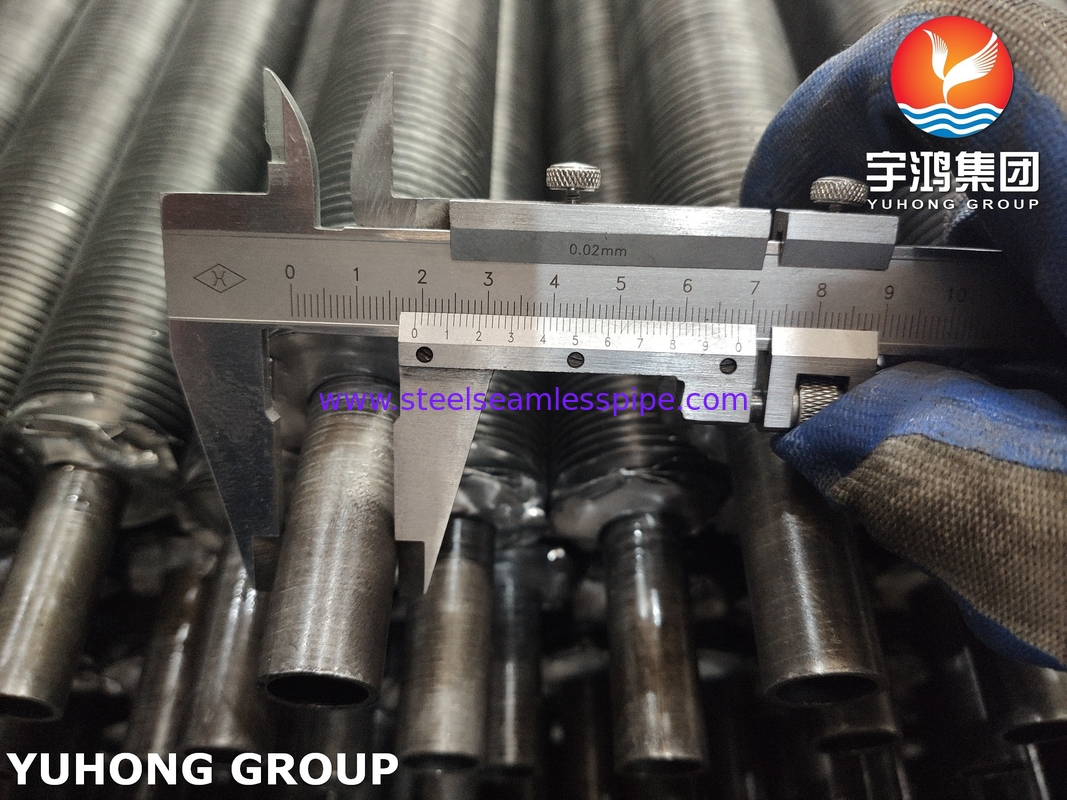 ASTM A179 Tubo de aluminio 1010 con aletas incrustadas de tipo G para gas a gas y gas a líquido