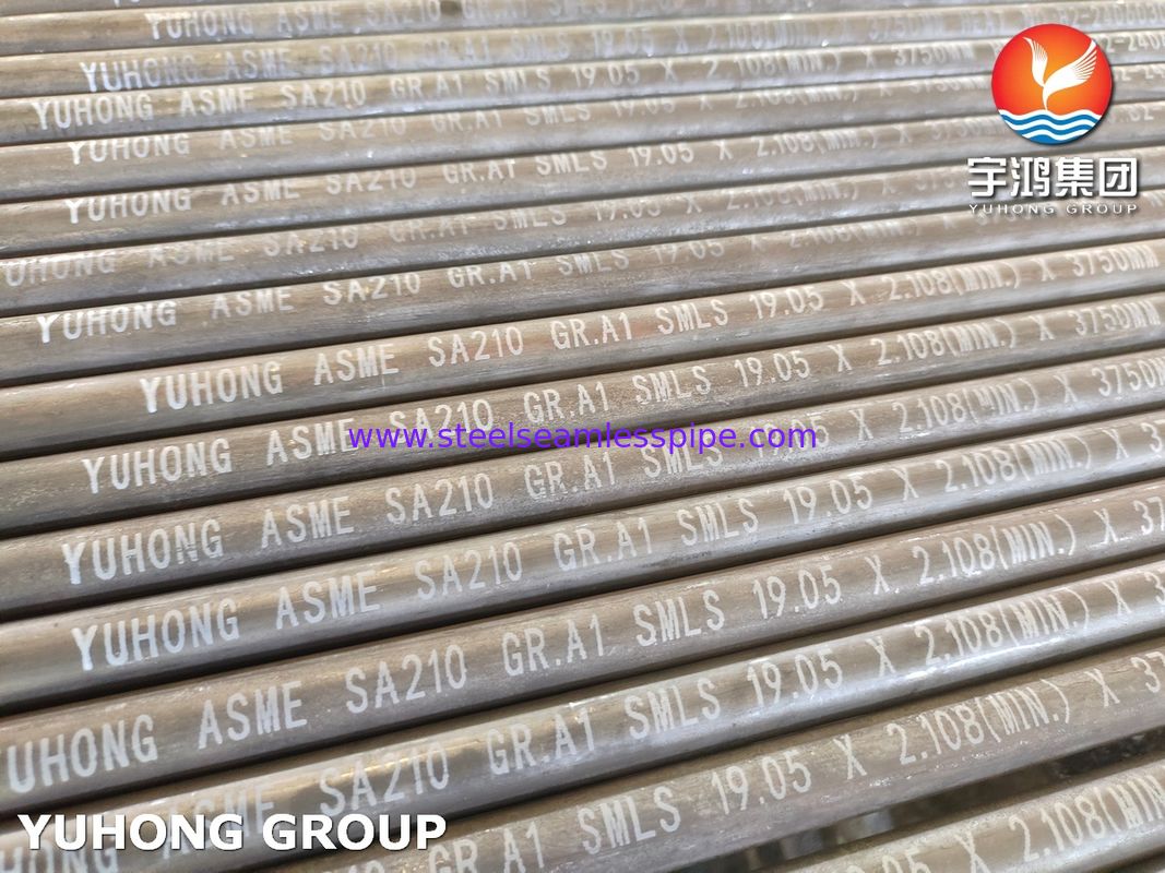 Tubo de acero de carbono medio sin costura ASTM A210 Gr. A1 para caldera (pared mínima)