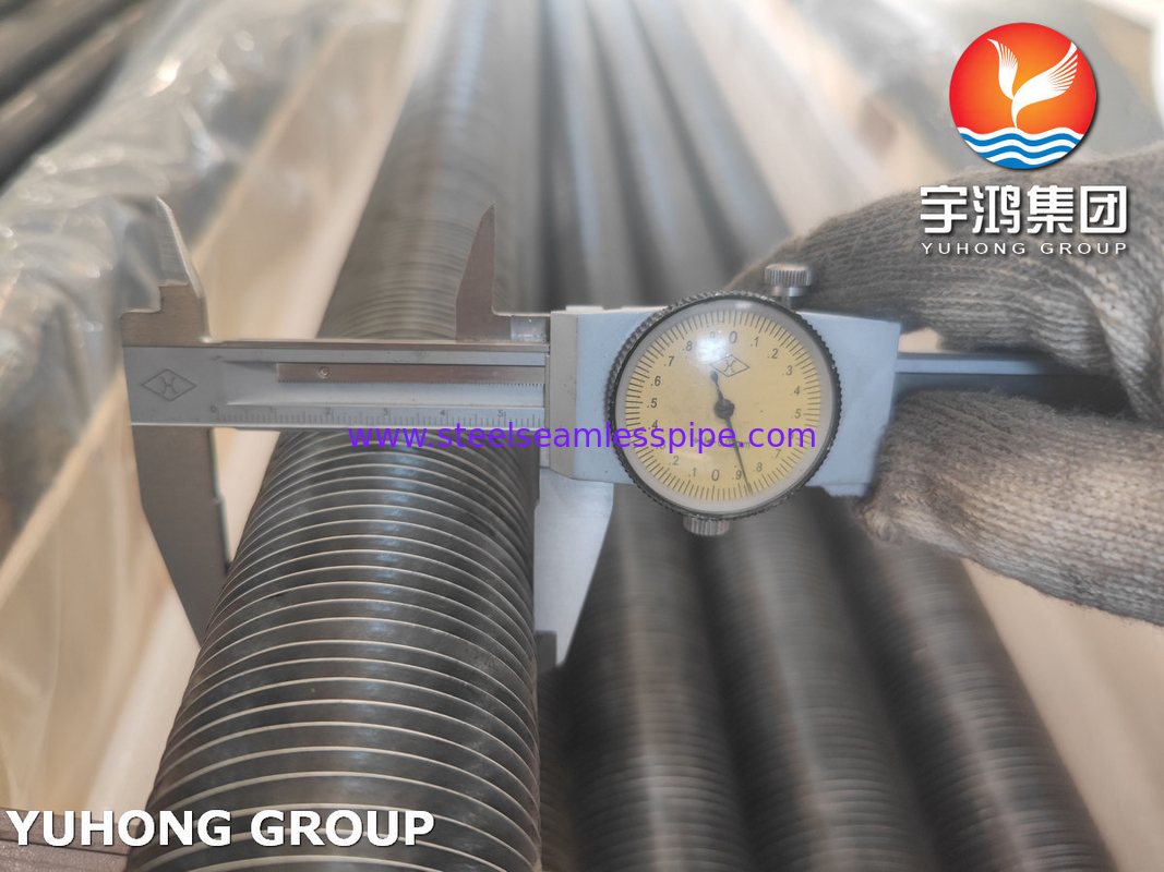 Tubo de aleta de acero al carbono ASTM A179, tubo de aleta de tipo L, con tira de aluminio para enfriador de aire