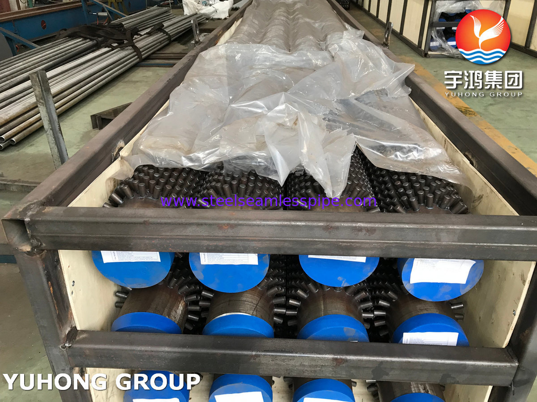 Tubo sin costura de acero aleado ASTM A335 P9, tubo con aletas soldadas, para aplicación en tubos de furcano