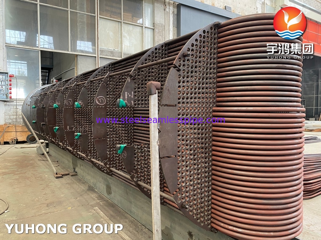 Intercambiador de clase R TEMA: paquete de tubos sin costuras de acero al carbono, 1,5 × prueba hidrotest por ASME Sec VIII