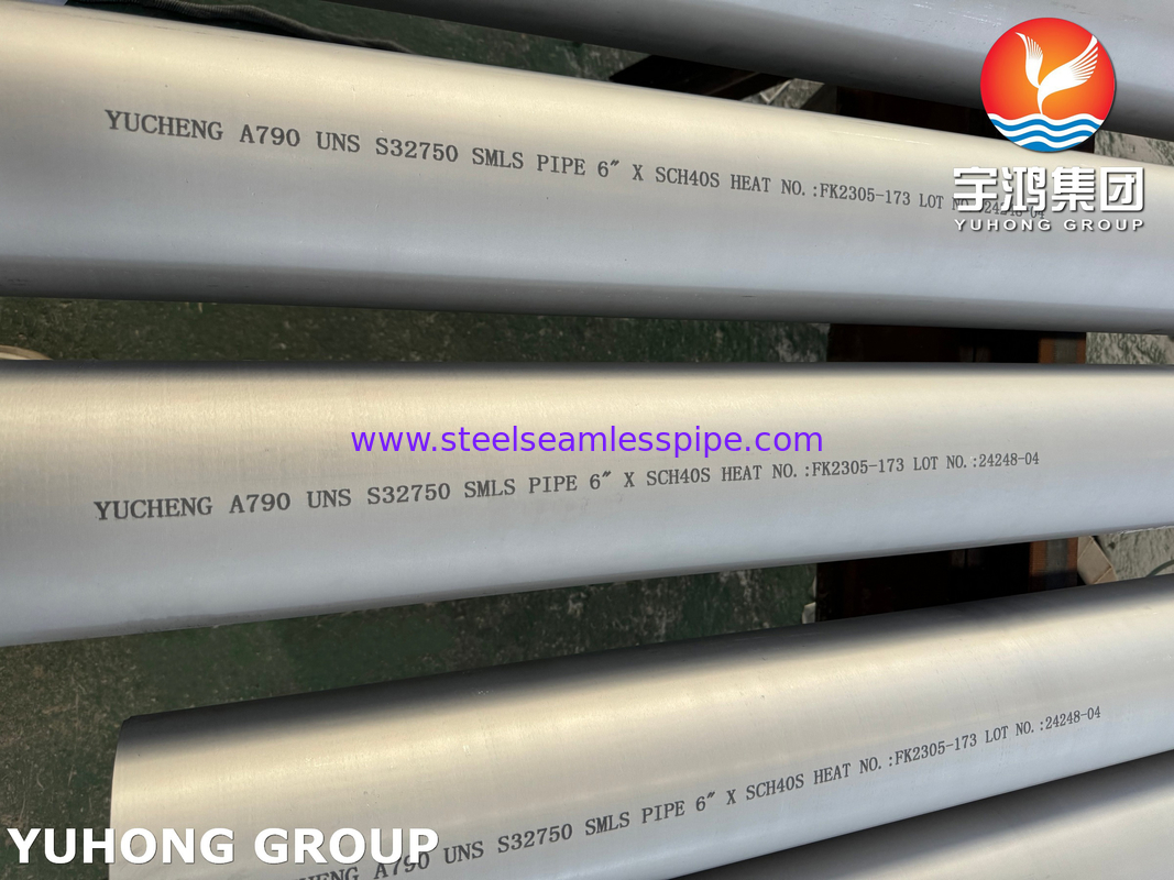 ASTM A790 UNS S32750 Tubo de acero inoxidable austenítico superduplex sin costuras para aplicaciones de petróleo y gas