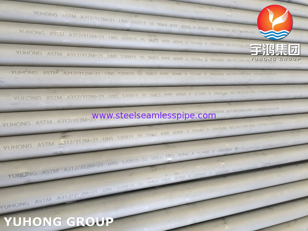 ASTM A312 S30815 / 253MA / EN 1.4835 Tubería sin costura de acero inoxidable para aplicaciones de alta temperatura