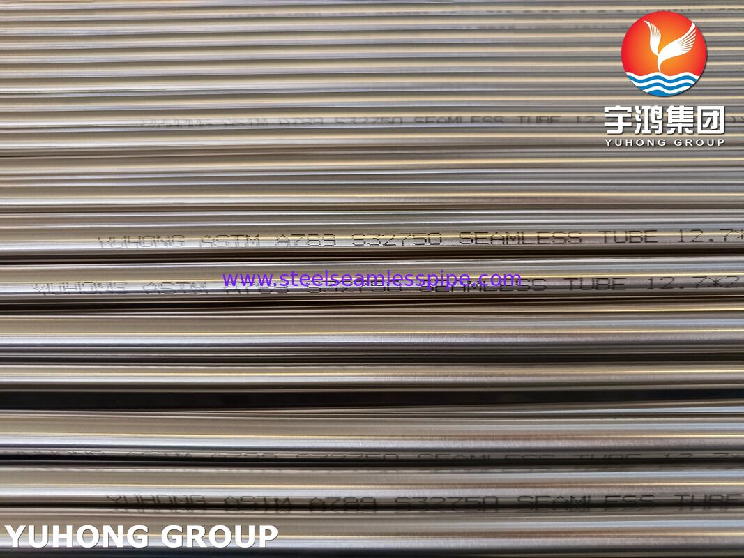 Tubo sin costura ASTM A789 S32750 Super Duplex 2507 Tubería de acero dúplex para petróleo y gas