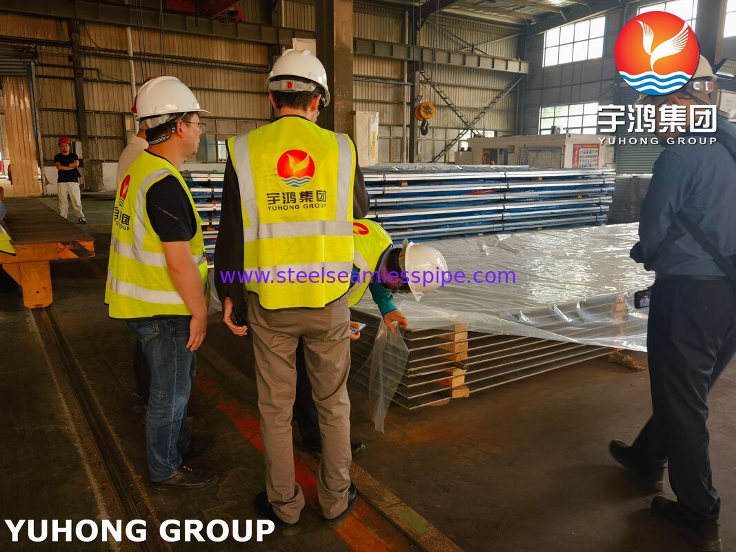 Placas revestidas de acero al titanio con piezas de revestimiento SA516 Gr 70 con compuesto explosivo Gr.2