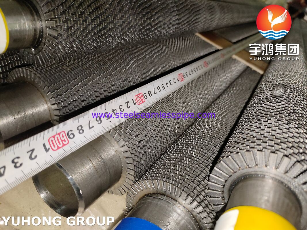 Tubos aleteados serrados | Soldadura de alta frecuencia | Tubo base T22 y aletas de acero al carbono para HRSG / Caldera