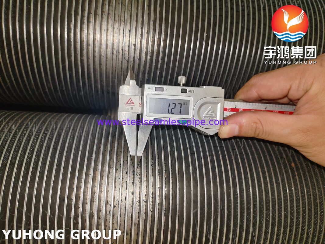 El tubo de aleta ASTM A376 TP347H CS, tubo de aleta compuesto resistente a altas temperaturas (base de CS + aleta TP347H)