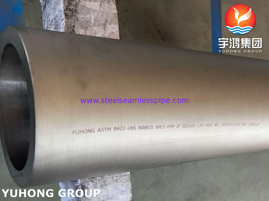 ASTM B423 UNS N08825 Incoloy 825 Nickel Alloy Steel Seamless Large Diameter Tube, Resistant To High Temperature, High Concentration Acid