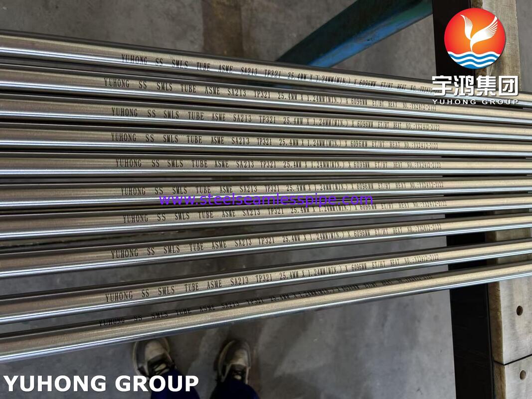 Tubo de intercambiador de calor sin costura de acero inoxidable ASME SA213 TP321 Tubo de curvatura en U brillante recocido