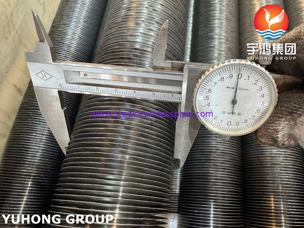 Tubo de aleta de aluminio tipo L de acero al carbono ASTM A179 para intercambiadores de calor