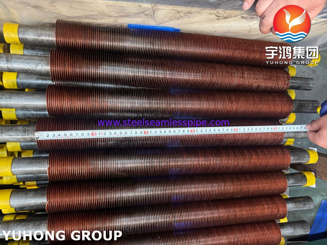Tubos con aletas integrados ASTM A106 Gr.B con aletas de cobre CU-T2 para enfriadores de aire