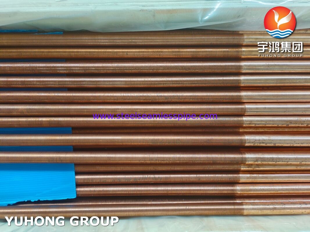 ASTM B111 C12200 Tubo sin costura de cobre desoxidado con fósforo para condensador de intercambiadores de calor
