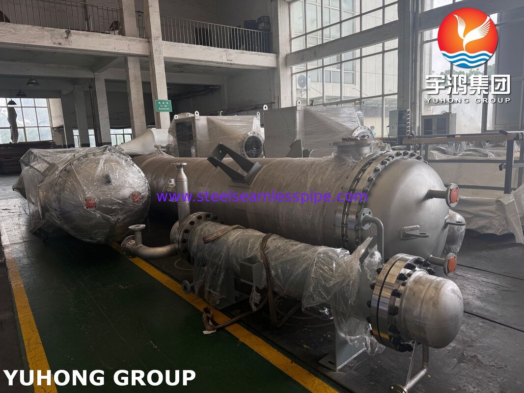 ASME SB516 Intercambiador de calor de cáscara y tubo Monel400 Condensador de acabado revestido para torre atmosférica