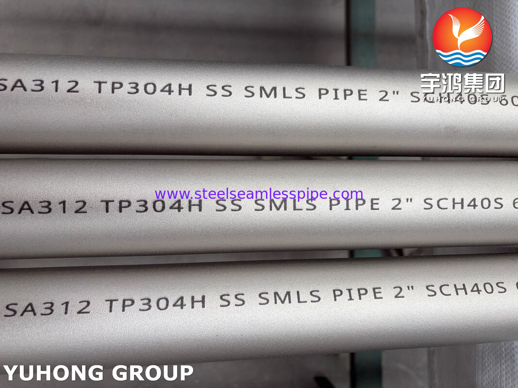 Tubo sin costura de acero inoxidable ASTM A312 TP304H 304L para aplicaciones químicas e industriales