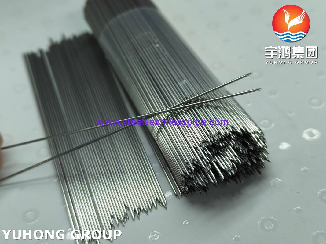 SUS304 Intravenous Indwelling Needle Tube For Medical IV Catheter , Back Cut Needle Tip