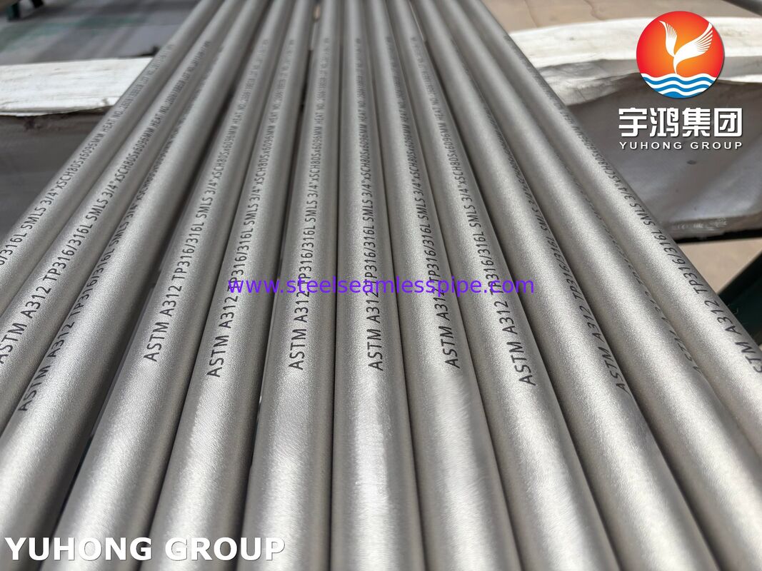 ASTM A312 TP316L Stainless Steel Seamless Pipe for Corrosion Resistant Waste Heat Recovery Equipment