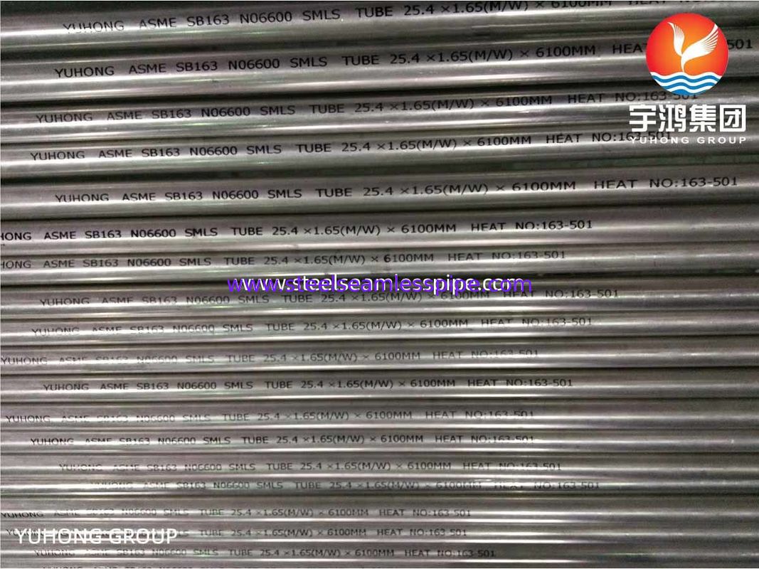 Tubos de aleación de Nicke Inconel 600 Tubos sin costura para intercambiadores de calor SB163 UNS N06600
