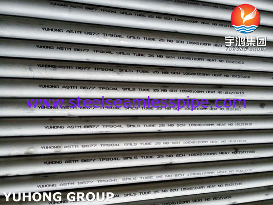 TUBO INCONSÚTIL DE ACERO INOXIDABLE DE ASTM B677/ASME SB677 UNS NO8904/TP904L/1.4539