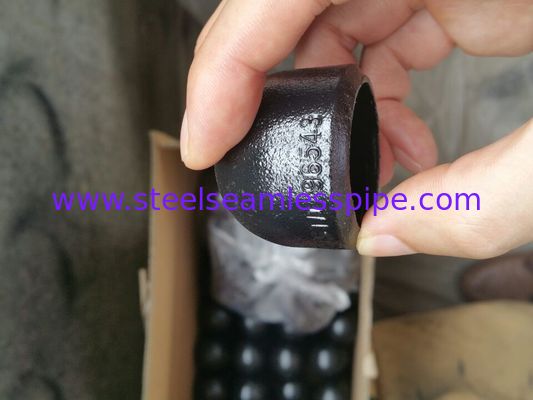 Colocación de la soldadura de extremo, ASTM A234 WPB, CASQUILLO, BW B16.9, SCH STD, SCH40, pintura del negro SCH80