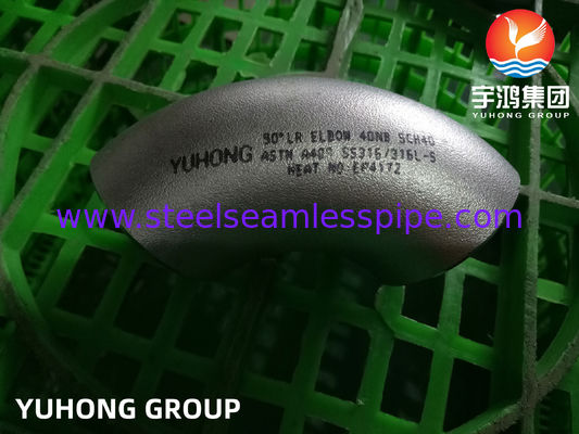 Las colocaciones de acero inoxidables del tubo sin soldadura de A403 WP304 WP304L WP316 codean 45Deg 90Deg 180Deg el 1/2” NOTA - 48" NOTA
