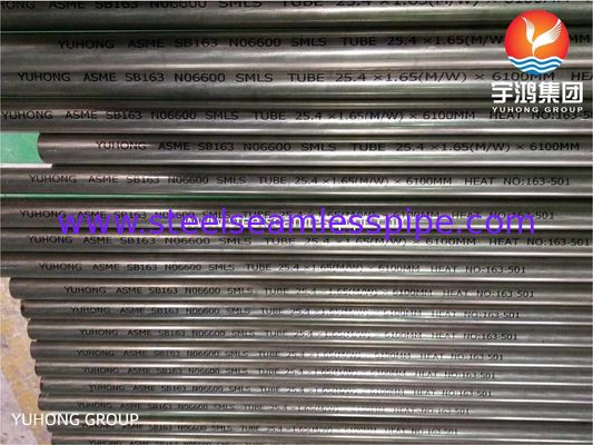 Tubos de aleación de Nicke Inconel 600 Tubos sin costura para intercambiadores de calor SB163 UNS N06600