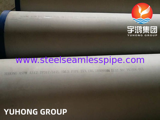 TUBO SIN SOLDADURA DE ACERO INOXIDABLE ASTM/EXTREMO LLANO DE ASME A312/DE SA312 TP317 TP317L