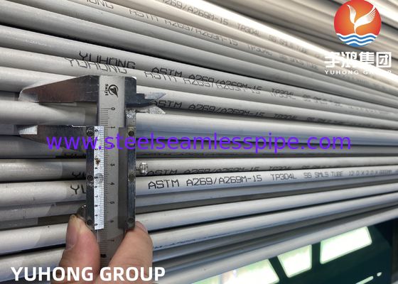 Tubo inconsútil recocido brillante ASTM A269 TP304/304L 11*0.5*3000m m del acero inoxidable