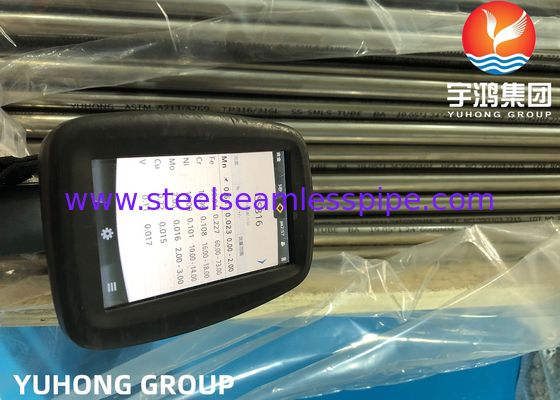 ASTM A269 TP316L/SUS316L/1,4404, tubo inconsútil de acero inoxidable de 31.75*1.65*11800M M, tubo del cambiador de calor de la caldera