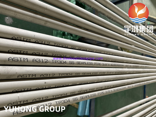 Tubo sin costura de acero inoxidable ASTM A312 TP304 encurtido y recocido