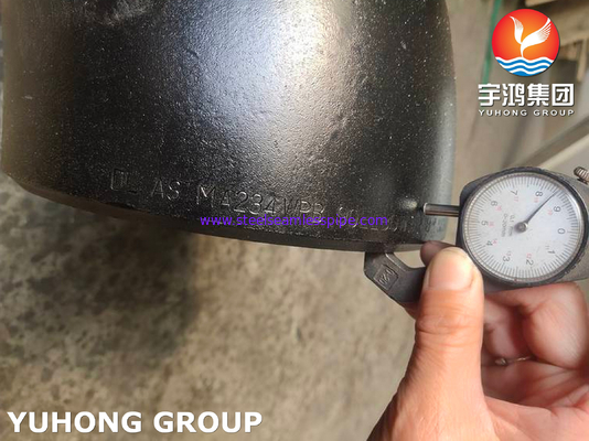 Acero de carbono de ASTM A234 WPB colocación pintada negro largo del codo del radio de 90 grados