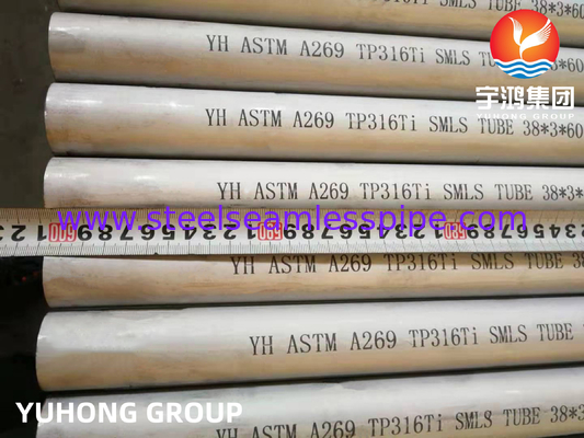 ASTM A249 TP316Ti Tubo soldado de acero inoxidable, petroquímica, intercambiadores de calor