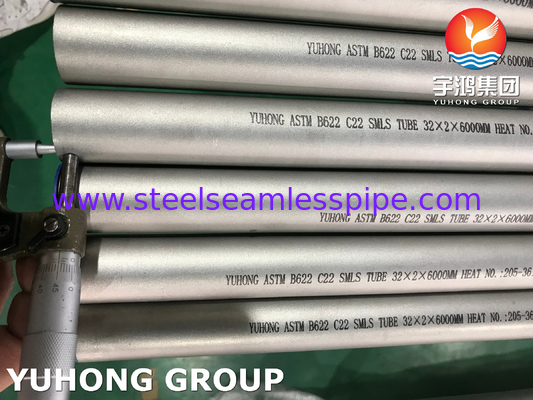 ASTM B622 Hastelloy C22 2.4602 Tubo de acero de aleación de níquel para la industria del petróleo y el gas
