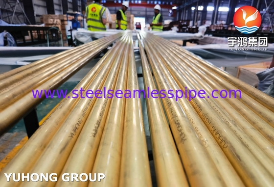C68700 Tubo sin costuras de aleación de cobre ASTM B111 para intercambiadores de calor aprobado por la SGS